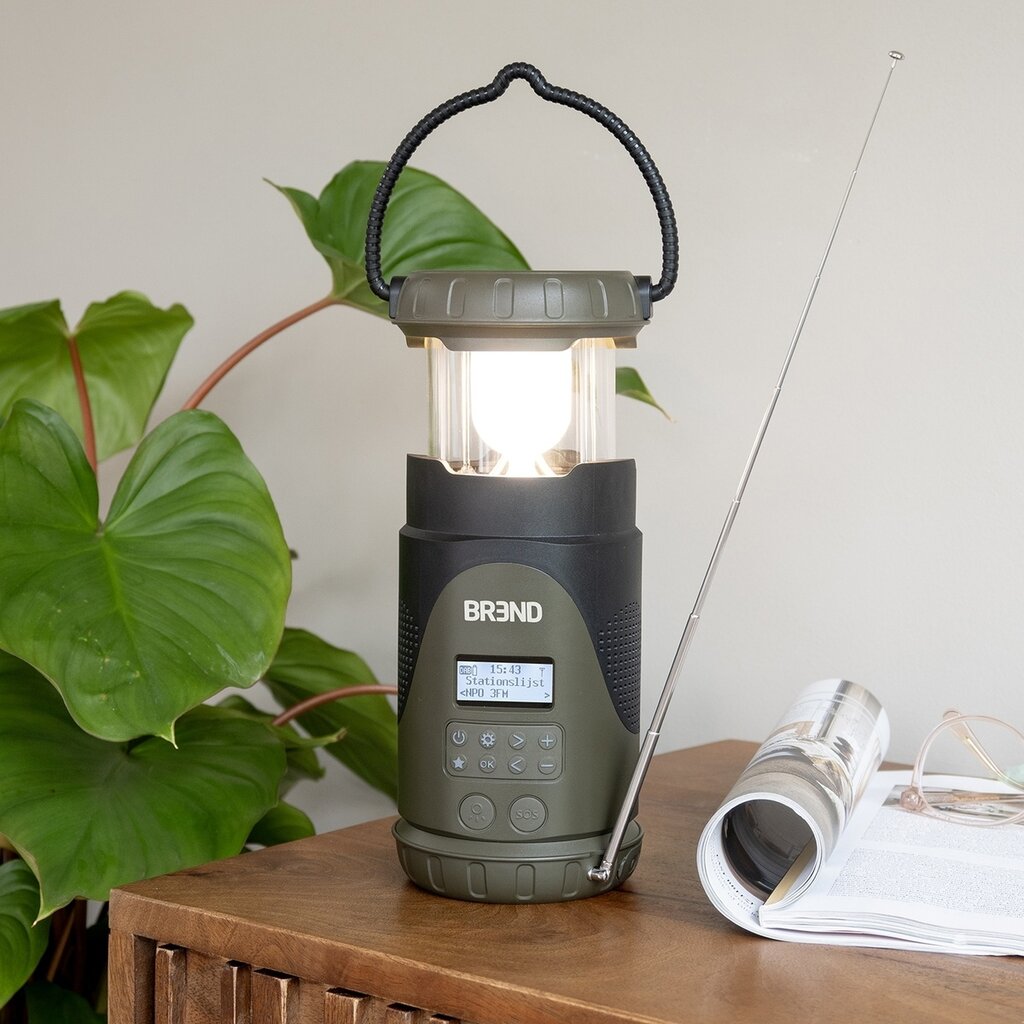 BREND BREND BR-2245 Radio d’Urgence au Design de Lanterne avec Lampe de Poche Amovible