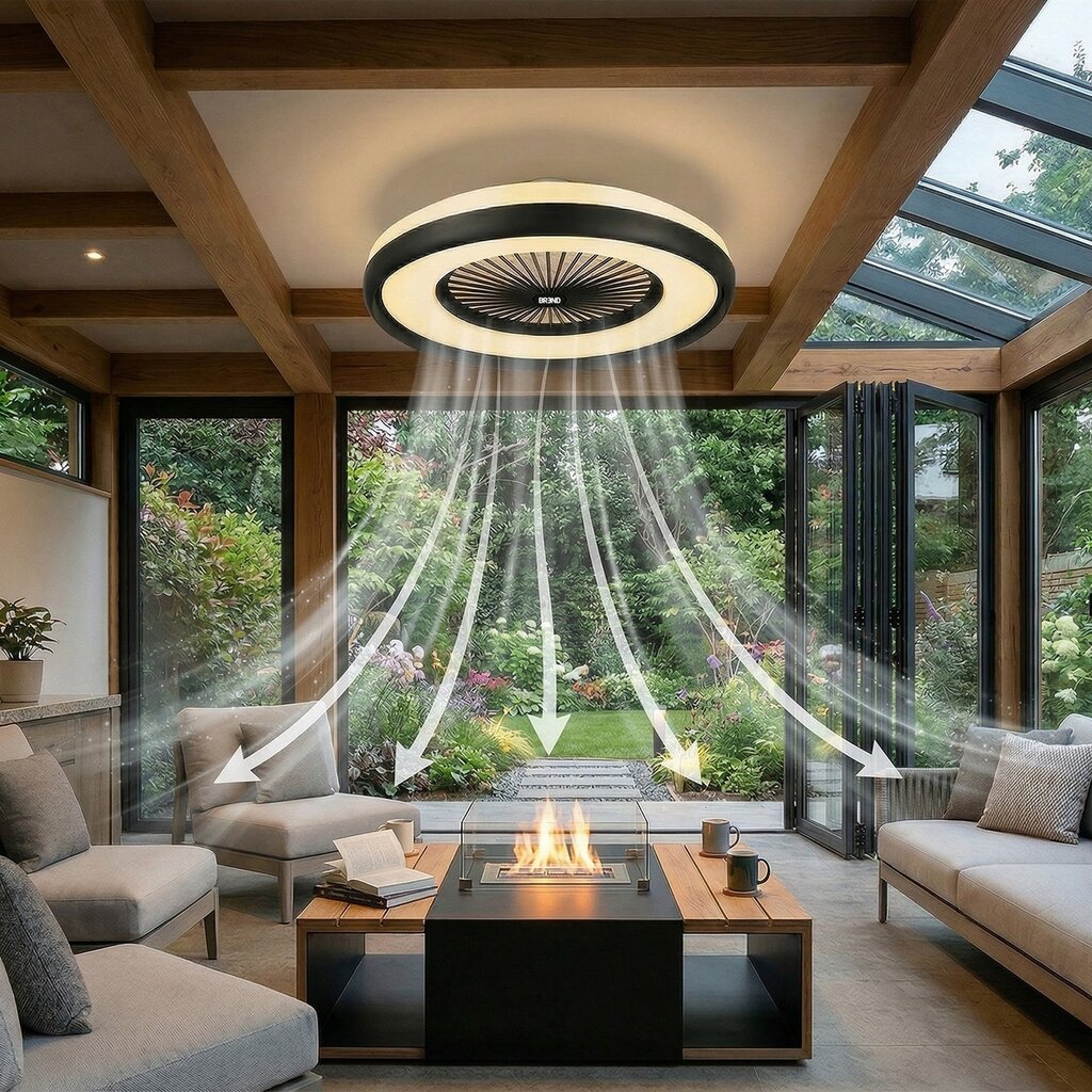 BREND BREND BR-2253 Slimme Plafondlamp met Ventilator - App en Afstandsbediening