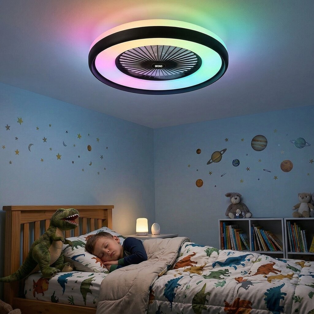 BREND BREND BR-2253 Slimme Plafondlamp met Ventilator - App en Afstandsbediening