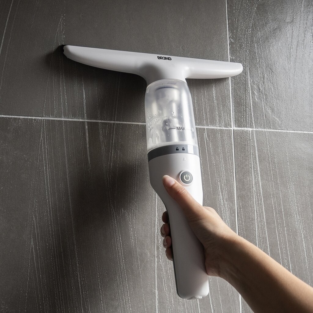 BREND BREND BR-2218 Nettoyeur de Fenêtres Électrique et Flacon de Nettoyage – Lave-Vitre avec Système d'Aspiration