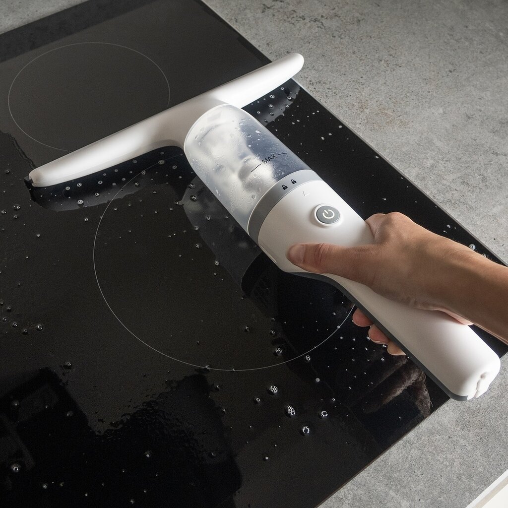 BREND BREND BR-2218 Nettoyeur de Fenêtres Électrique et Flacon de Nettoyage – Lave-Vitre avec Système d'Aspiration