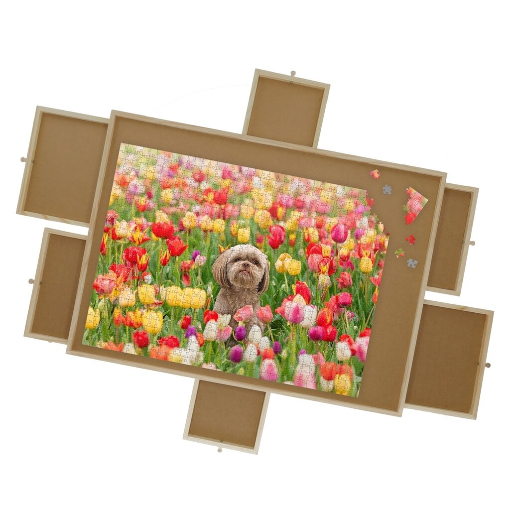 BREND BREND BR-2216 Puzzelplaat voor 1000 Stukjes – Puzzelplank / Puzzeltafel met 6 Lades
