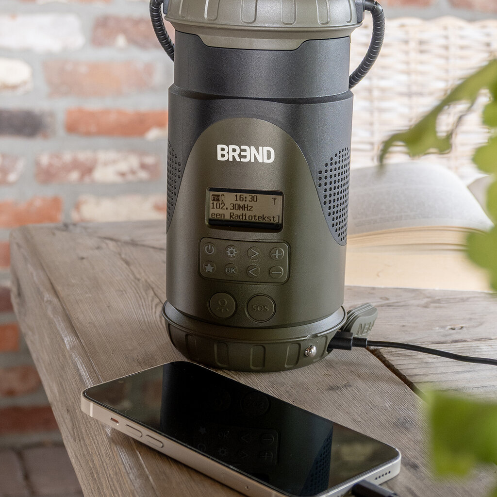 BREND BREND BR-2245 Radio d’Urgence au Design de Lanterne avec Lampe de Poche Amovible