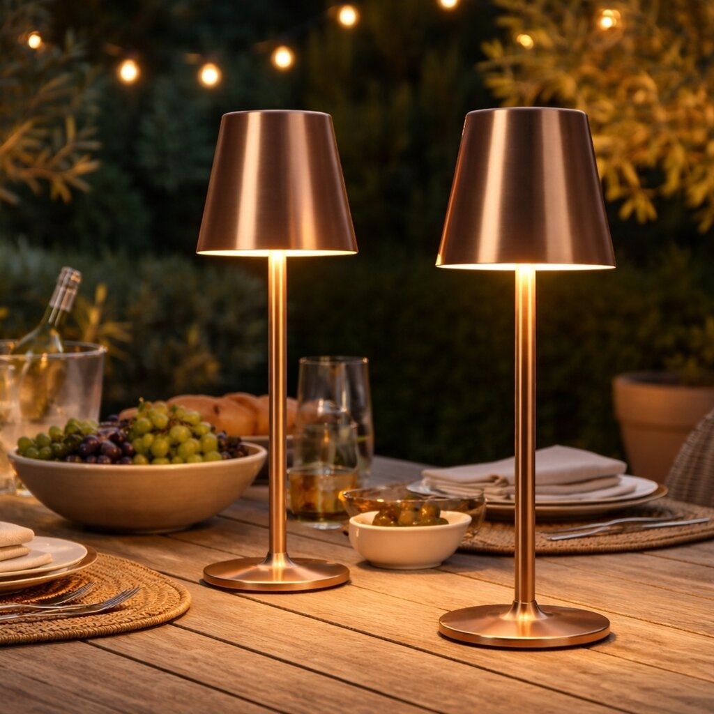 BREND BREND BR-2247 Lot de 2 lampes de table - Sans fil - 3 couleurs de lumière