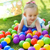 Ball pit balls 1000 pieces 7cm, red, green, purple, pink, yellow, blue