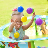 Ball pit balls 1000 pieces 7cm, red, green, purple, pink, yellow, blue