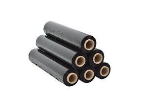 Handroll stretch film - black - 20 micron x 500mm x 300m