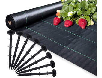 Anti-rotväv - Agrotextil - 1,1 x 100 m - 100 markstiftar