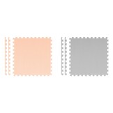 Baby Playmat - Foam Puzzle Mat - 180x180cm - Grey-Peach