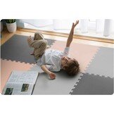 Baby Playmat - Foam Puzzle Mat - 180x180cm - Grey-Peach