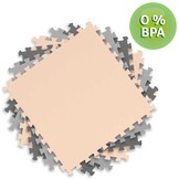 Baby Playmat - Foam Puzzle Mat - 180x180cm - Grey-Peach