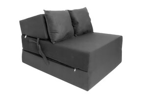 Folding mattress - guest mattress - 200x70x15 cm - dark grey