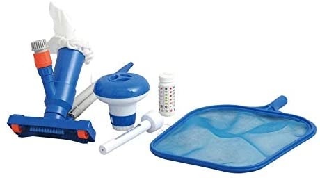 Jilong pool cleaning set - teststrips og børste med net