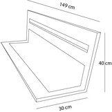 Sengehest - faldsikring - foldbar - 149x30x40cm
