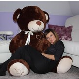 Large Teddy Bear - I love you - Soft - Brown