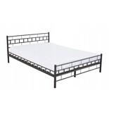 Metal bed frame with slatted base - 180x200 - black