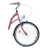 Pigecykel - 24 tommer - robust - hvid lyserød - Dallas Bike