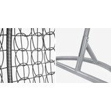 Hanging chair - egg chair - with gray stand & cushions - up to 125kg