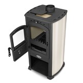 Vedspis - stål - fristående - 10KW