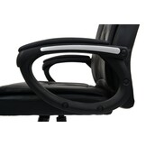 Office chair with luxury seat and armrests - black - adjustable