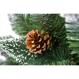 Artificial Christmas Tree 160 cm - with snow and pinecones and wooden trunk