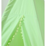 Tipi tent - play tent with floor mat and cushions - green