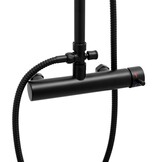 Shower set - with Shower Mixer Tap - and Rain Shower - Black
