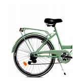 Hopfällbar cykel - 24 tum - 6 växlar - mintgrön