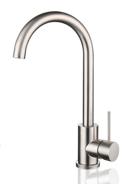 Køkkenhane - blandingshane - enkelthåndtag - 35mm - 7,5L/M - rustfrit stål