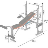 Foldbar sportsbænk - Multifunktionel vægtbænk