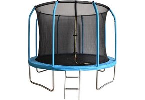 Trampoline - 305 cm - with safety net & ladder - blue