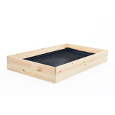 Raised Bed Planter - Cultivation Box - 120x80x18 cm - wood - with ground cover
