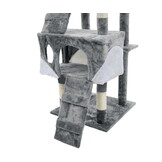 Scratching Post & Playhouse XXL - Cats - Gray - 170 cm Tall - with Hammock