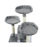 Scratching Post & Playhouse XXL - Cats - Gray - 170 cm Tall - with Hammock