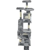 Scratching Post & Playhouse XXL - Cats - Gray - 170 cm Tall - with Hammock