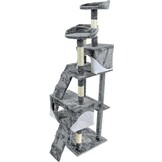 Scratching Post & Playhouse XXL - Cats - Gray - 170 cm Tall - with Hammock