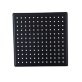 Shower set - rain shower 20cm - with shower mixer tap - black - left-handed