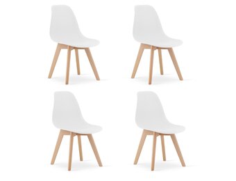 Dining Chairs KITO - set of 4 dining table chairs - white