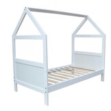 Børneseng hus 140 x 70cm massivt fyrretræ