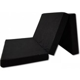 Guest mattress - camping mattress - travel mattress - foldable mattress - 120 x 200 x 10 - black