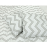 Tipi tent - play tent with floor mat and pillows - gray - zigzag