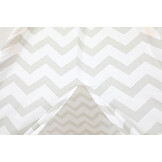 Tipi tent - play tent with floor mat and pillows - gray - zigzag