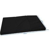 Gæstesengsmadras - campingmadras - rejsemadras - foldbar madras - 80 x 200 x 10 - sort
