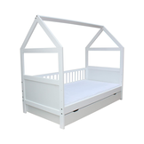 Toddler bed house - 140 x 70cm - solid pine wood
