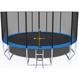 Trampoline - blue - 465 cm - with net and ladder - up to 180 KG