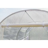 Havehus 4,5x2x2 meter hvid - med 6 myggenetvinduer - 9m2