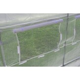 Havehus 4,5x2x2 meter hvid - med 6 myggenetvinduer - 9m2