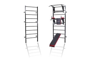 Workout gymnastics ladder 235x87 cm with pull bar & weight bench