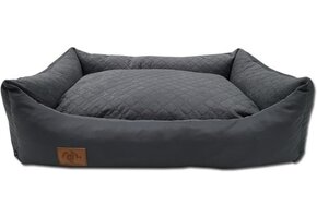 Hundekurv antracit 100x70 cm - vaskbar hundepude - vandtæt hundeseng