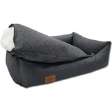 Hundsbädd antracit 100x70 cm - tvättbar hundkudde - vattentät hundbädd